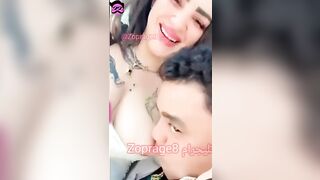 شرموطة مصرية طرية قشطة مع صديقها على الكورنيش بيلحس بزازها في السيارة - سكس مصري في السيارة